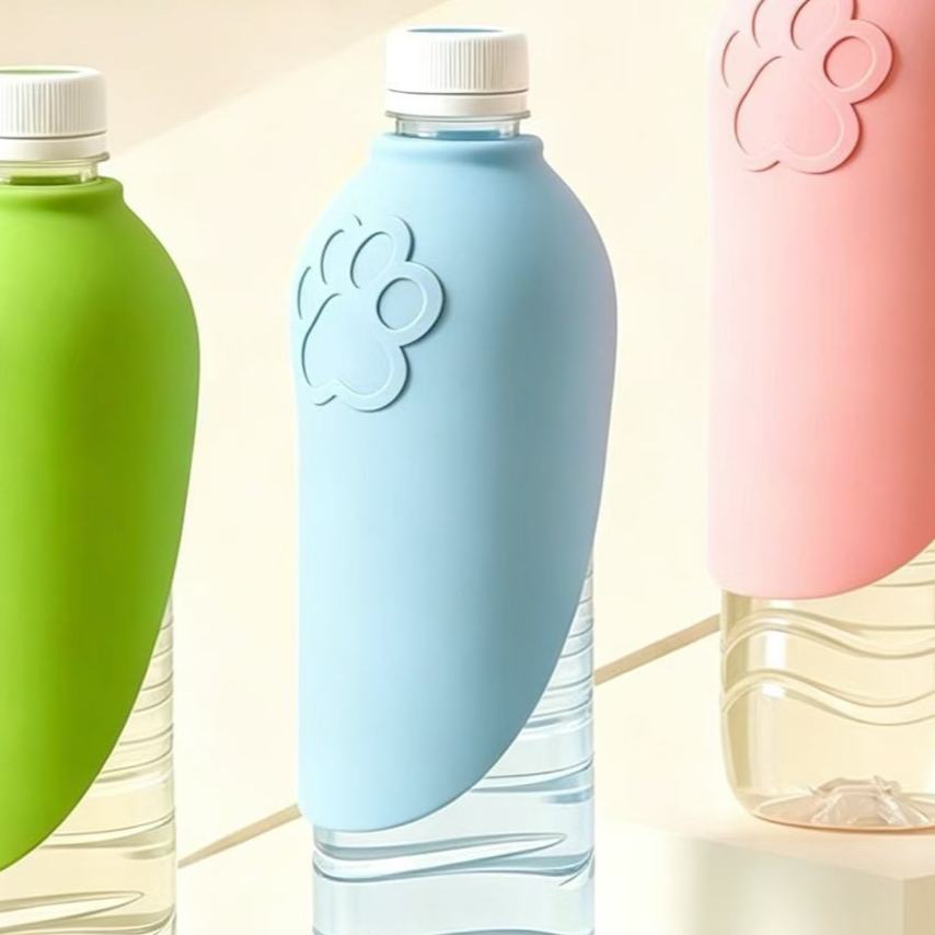 Portable outdoor silicone eco-friendly water bottle
