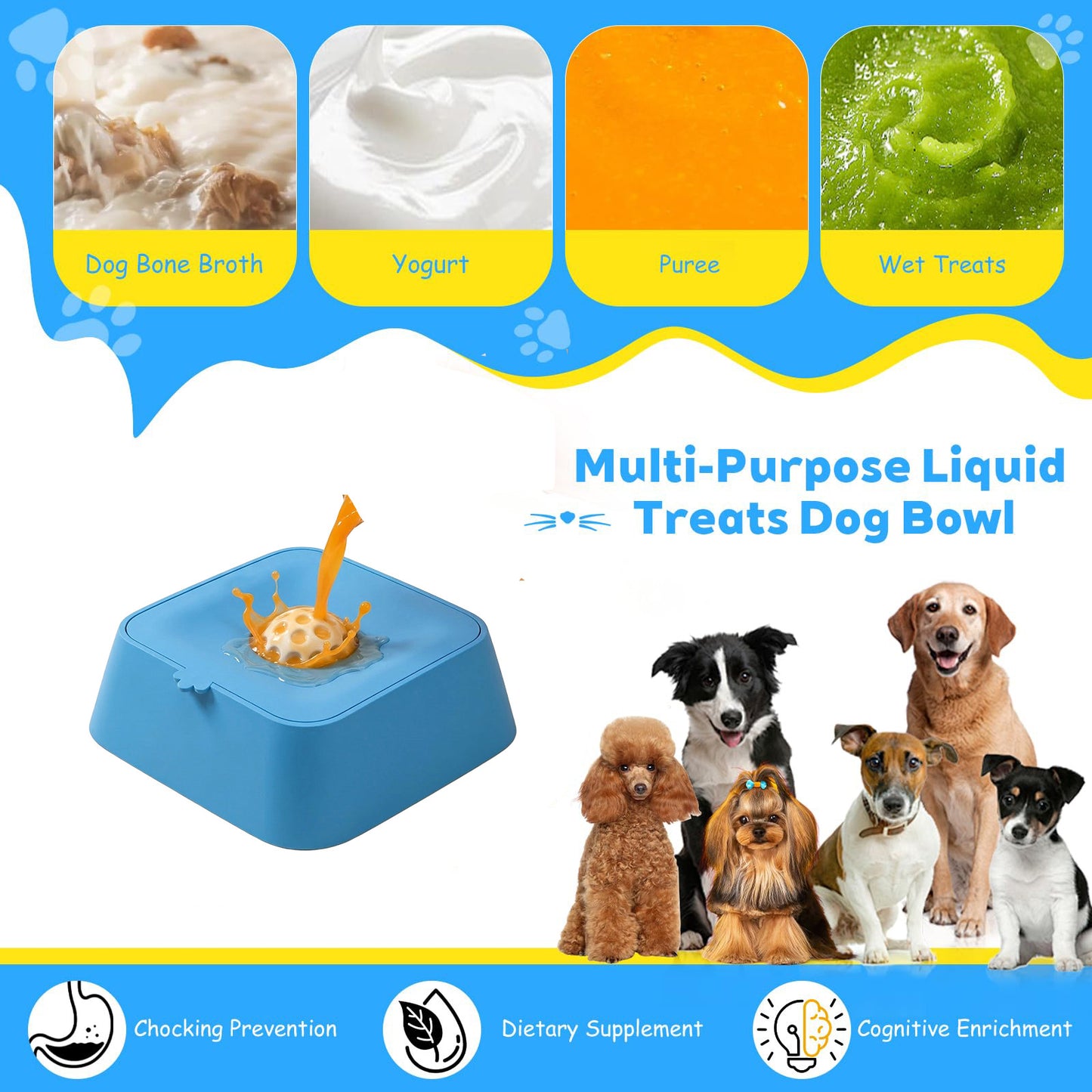 Pet Fun Licking Slow Feeding Bowl