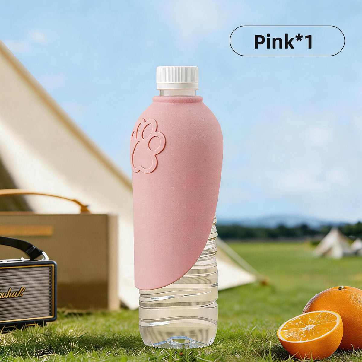 Portable outdoor silicone eco-friendly water bottle
