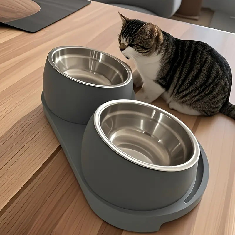 Dual Compartment Pet Feeding Bowl