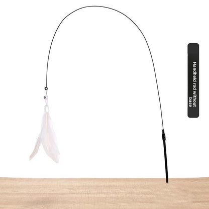 Feather Cat Teaser Stick with Suction Cup