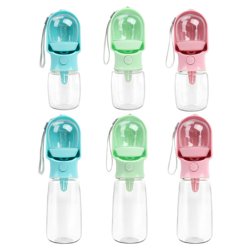 Portable Pet Water Bottle with Feeding Bowl