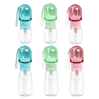 Portable Pet Water Bottle with Feeding Bowl