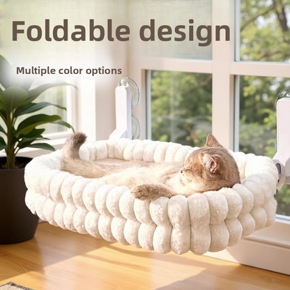 Cat Hammock Plush Mesh Window Hanging Bed Suction Cup Mount