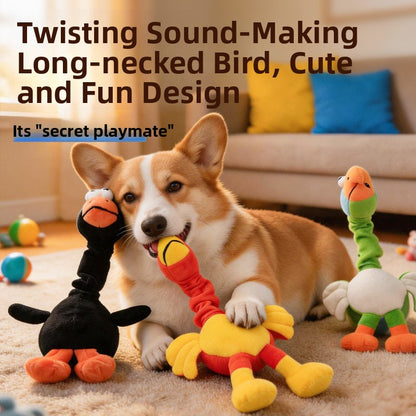 Twist-and-Squeak Long-Necked Bird Toy