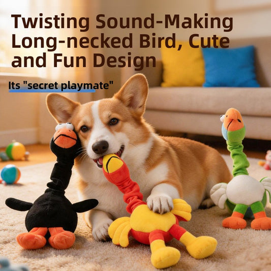 Twist-and-Squeak Long-Necked Bird Toy