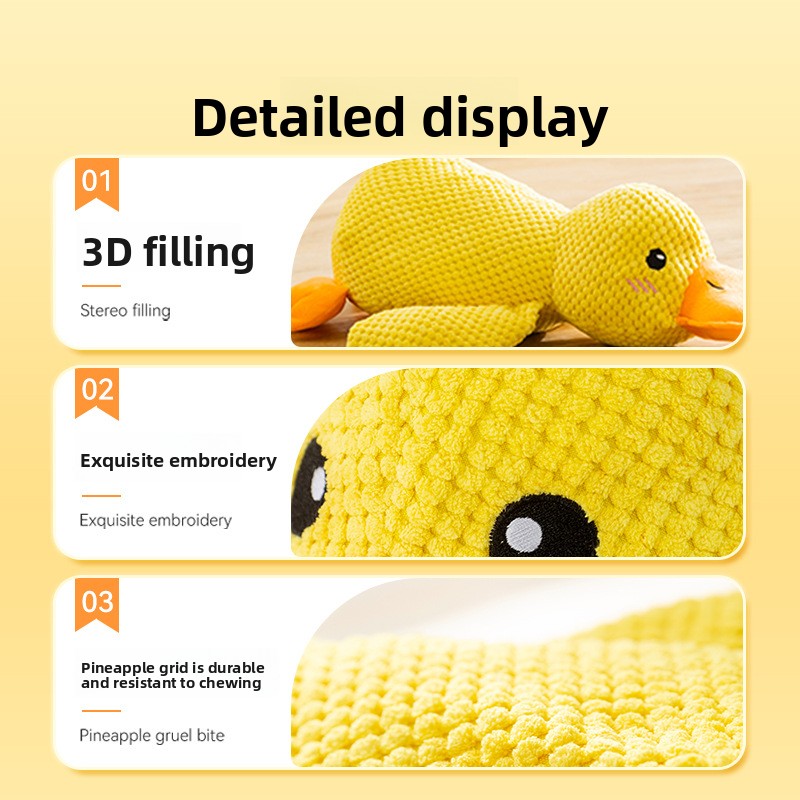 Cute Duck Plush Pet Chew Toy