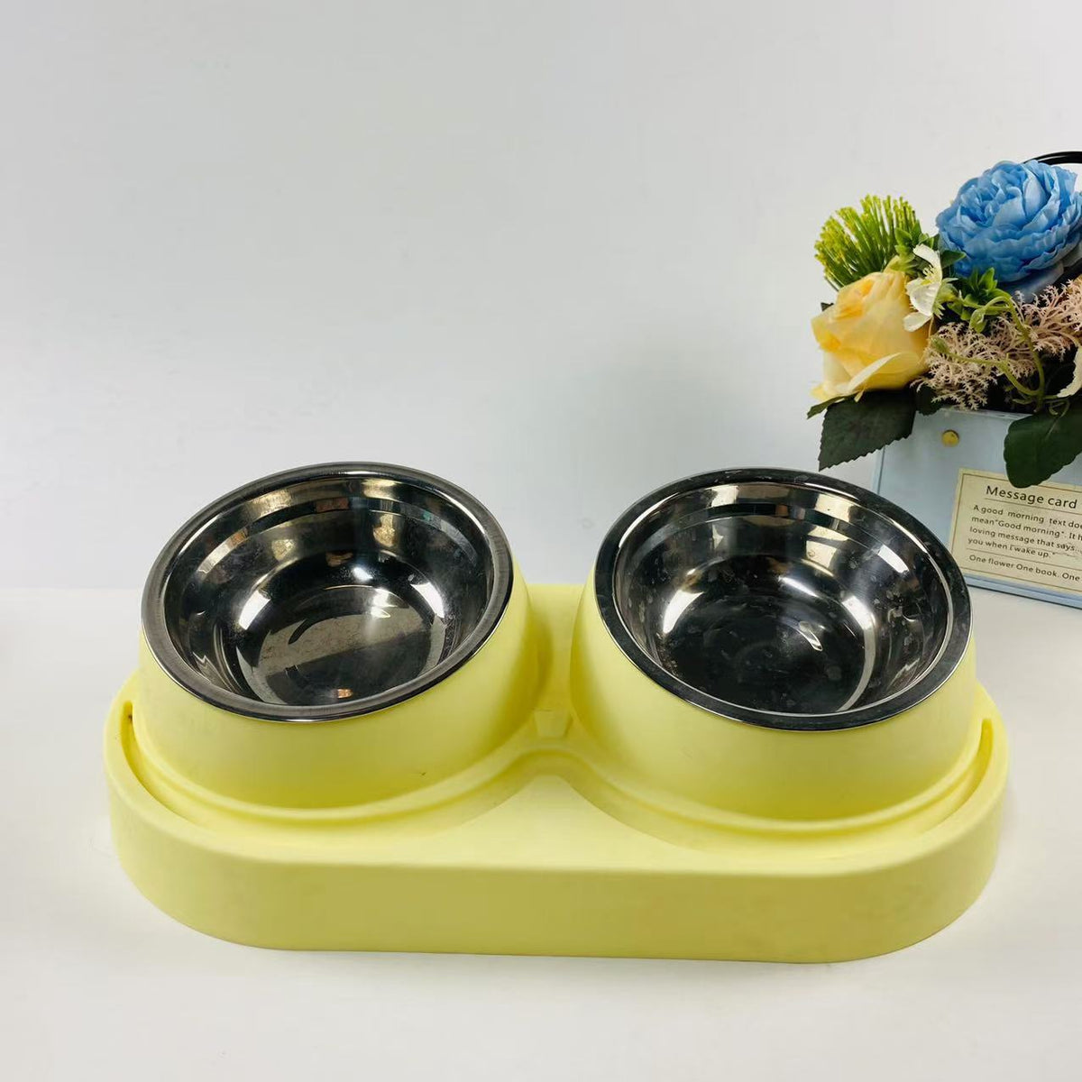 Dual Compartment Pet Feeding Bowl