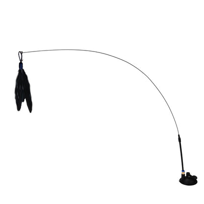 Feather Cat Teaser Stick with Suction Cup