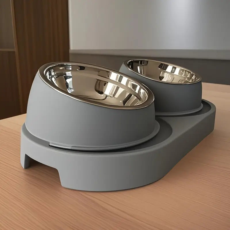 Dual Compartment Pet Feeding Bowl
