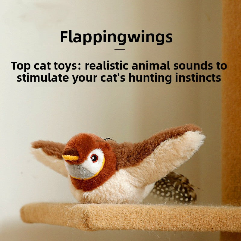 Electric Plush Bird Pet Toy with Sound