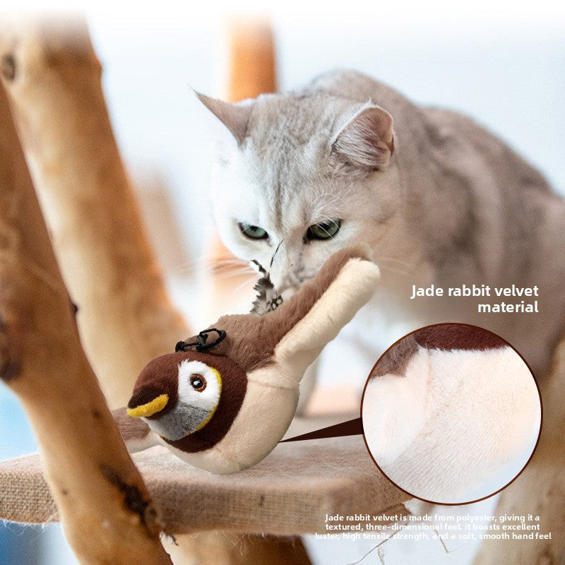 Electric Plush Bird Pet Toy with Sound