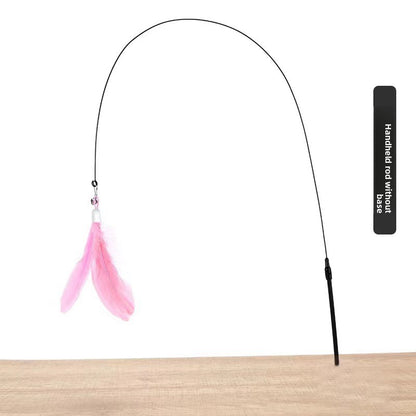 Feather Cat Teaser Stick with Suction Cup