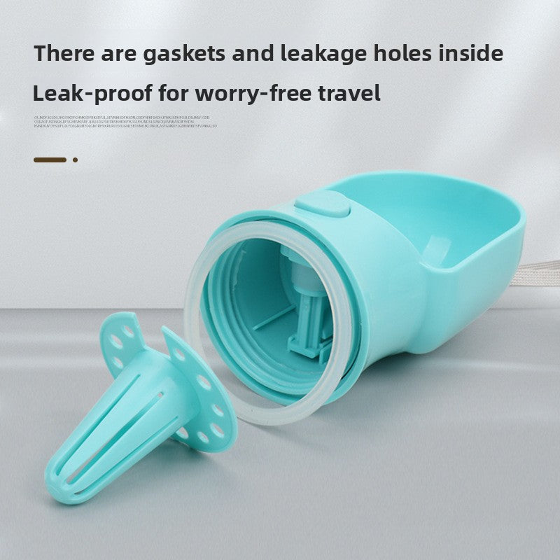 Portable Pet Water Bottle with Feeding Bowl
