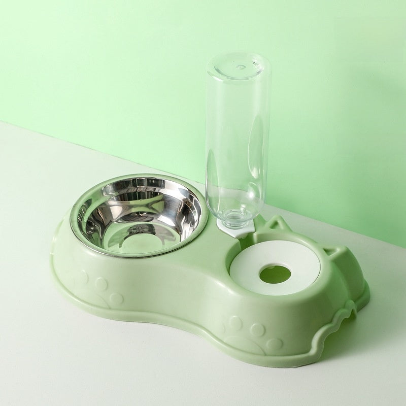 Pet automatic drinking water feeding double bowl