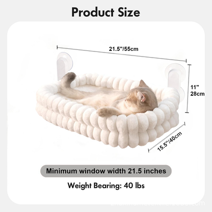 Cat Hammock Plush Mesh Window Hanging Bed Suction Cup Mount