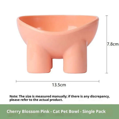 Elevated Tilted Cat Feeding Bowl
