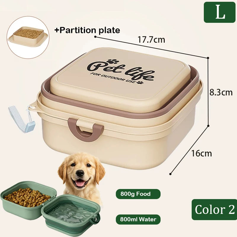 Foldable Travel Pet Food & Water Bowl