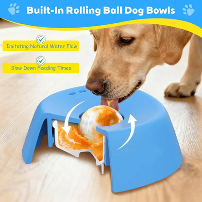 Slow Drinking Anti-Splash Dog Water Bowl
