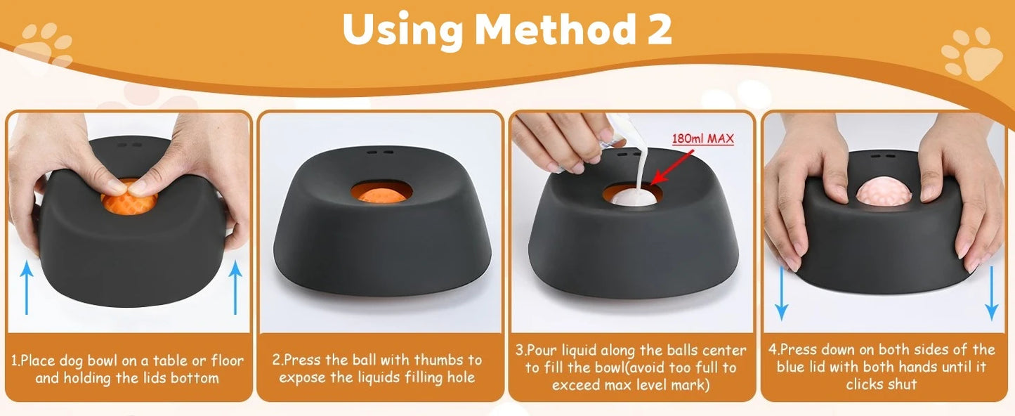 Slow Drinking Anti-Splash Dog Water Bowl