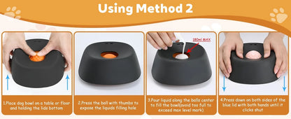 Slow Drinking Anti-Splash Dog Water Bowl