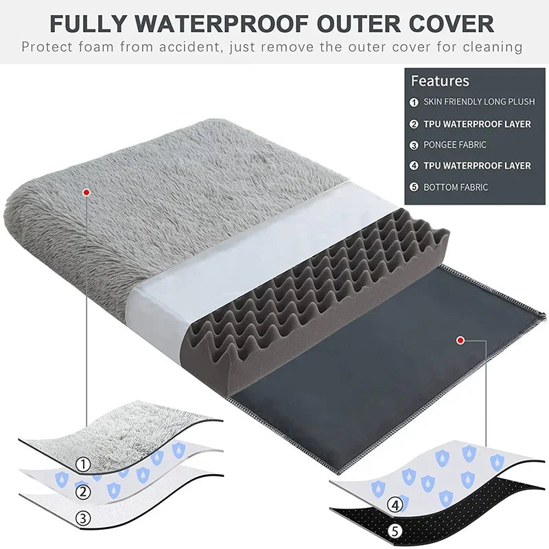Washable Plush Dog Bed