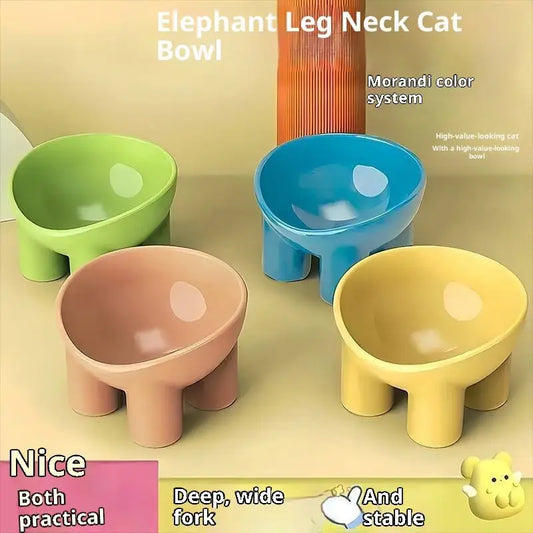 Elevated Tilted Cat Feeding Bowl
