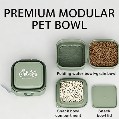 Foldable Travel Pet Food & Water Bowl