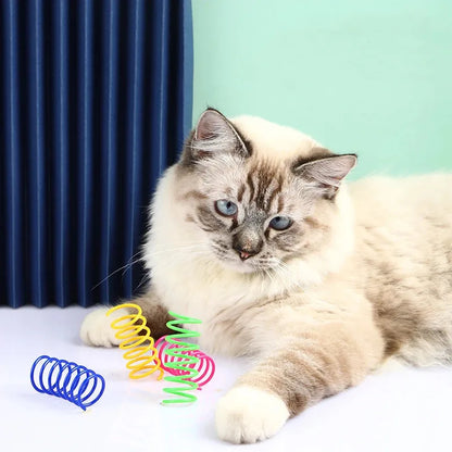 Colorful Cat Spring Toy Set
