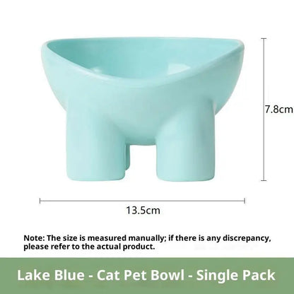 Elevated Tilted Cat Feeding Bowl