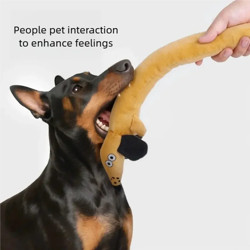 Squeaky Sausage Plush Dog Toy