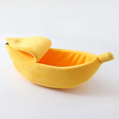 Banana Hideaway Cat Bed