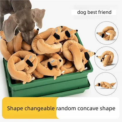 Squeaky Sausage Plush Dog Toy