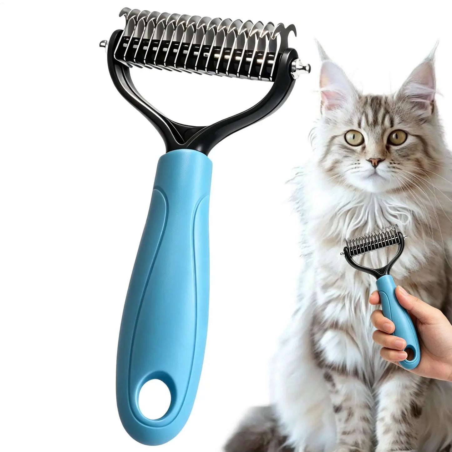 Double-Sided Deshedding Grooming Brush
