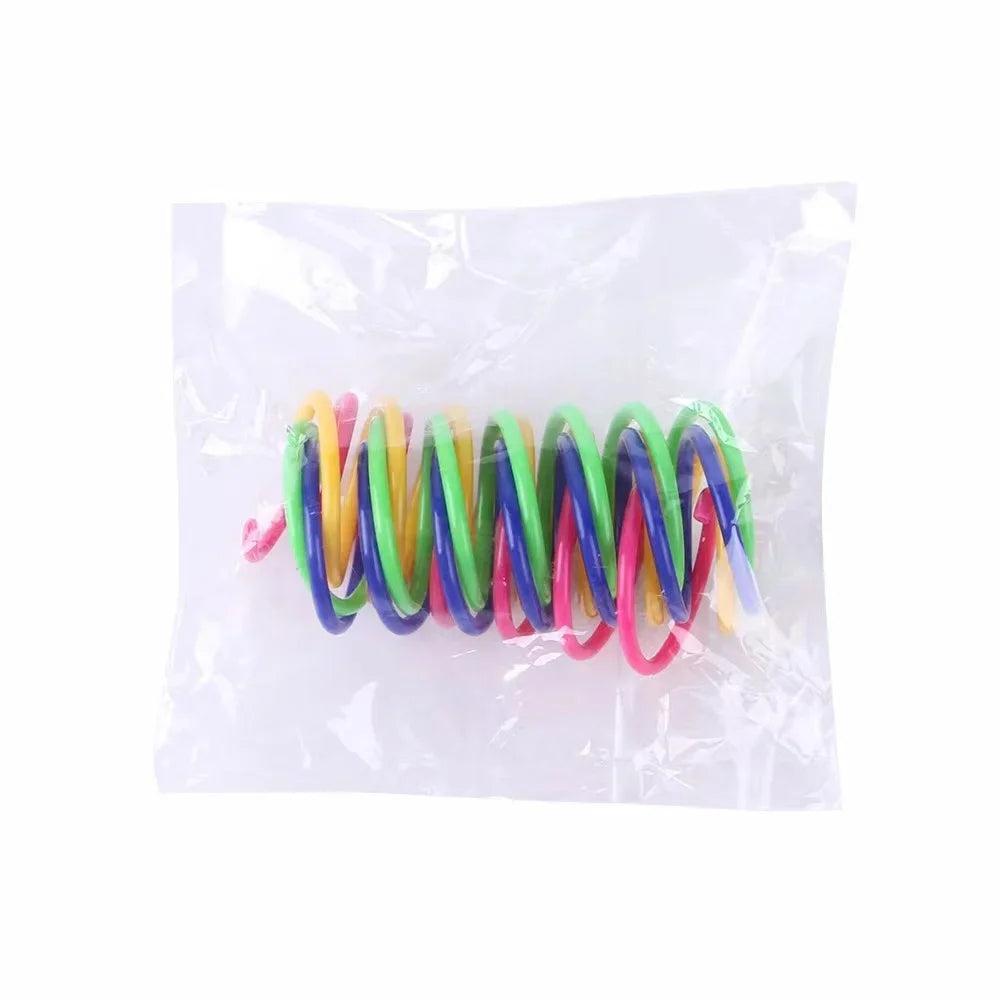 Colorful Cat Spring Toy Set