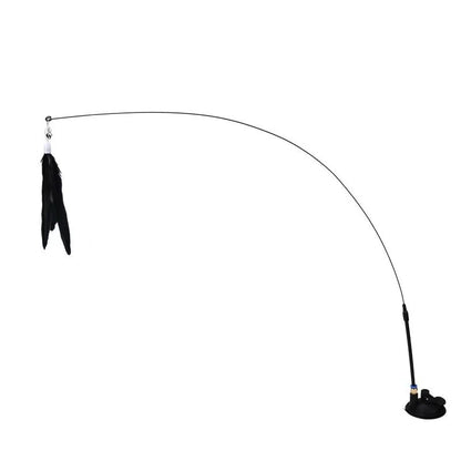 Interactive Feather Wand Cat Toy Set