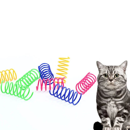 Colorful Cat Spring Toy Set