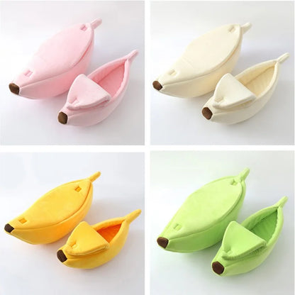 Banana Hideaway Cat Bed