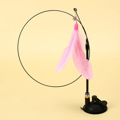 Interactive Feather Wand Cat Toy Set