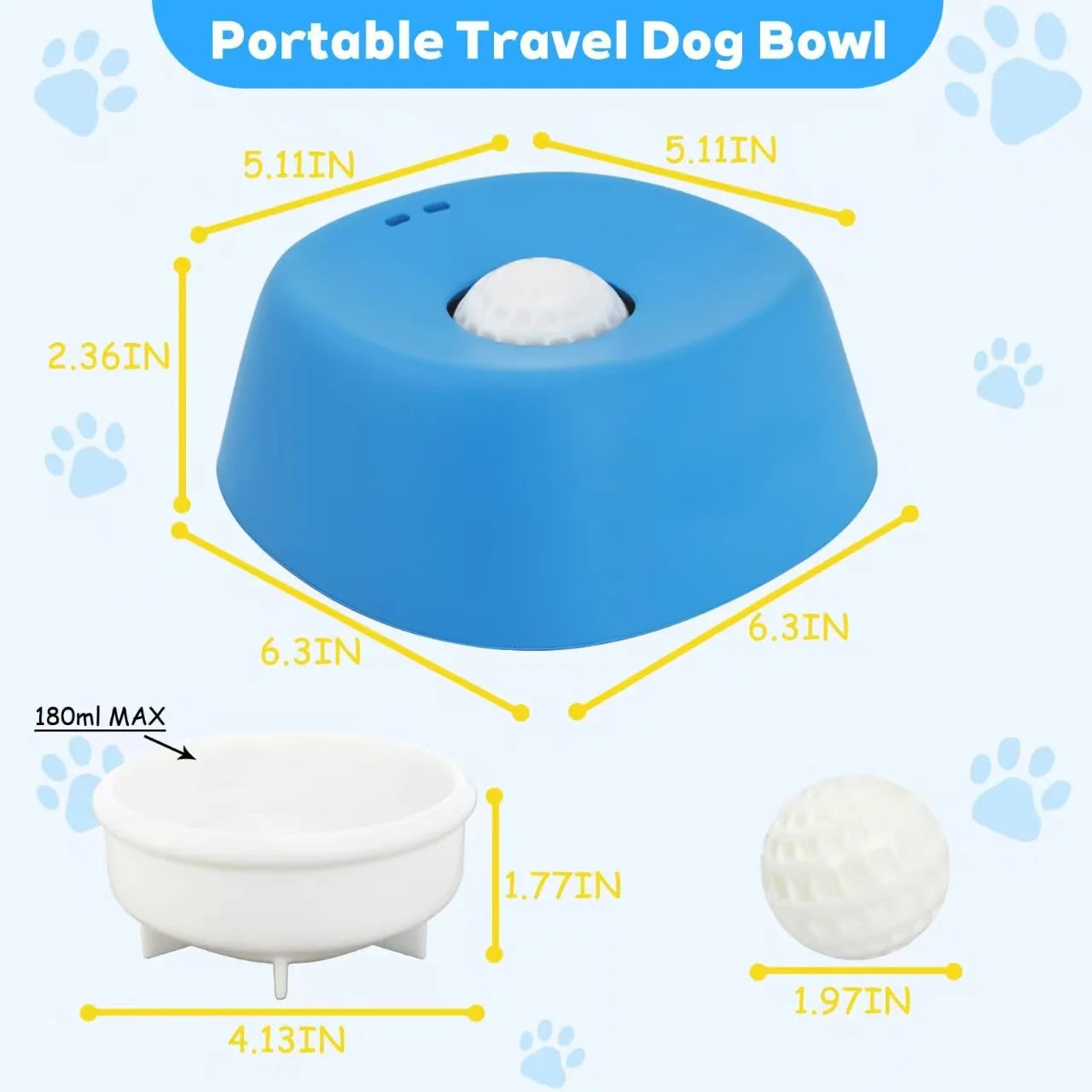 Slow Drinking Anti-Splash Dog Water Bowl