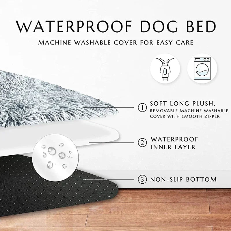 Washable Plush Dog Bed