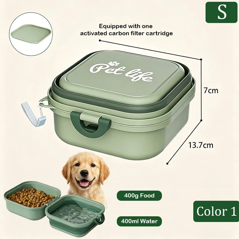 Foldable Travel Pet Food & Water Bowl
