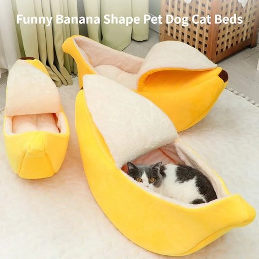 Banana Hideaway Cat Bed