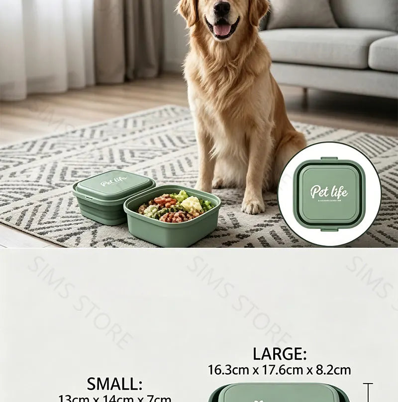 Foldable Travel Pet Food & Water Bowl