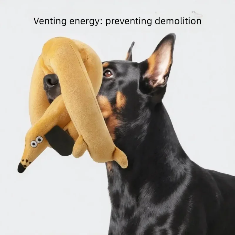 Squeaky Sausage Plush Dog Toy