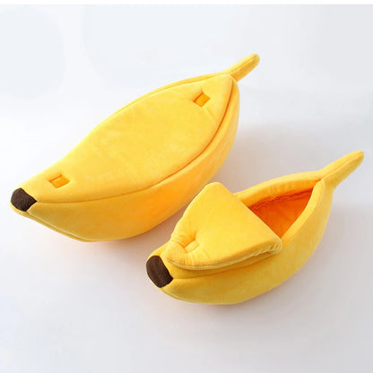 Banana Hideaway Cat Bed