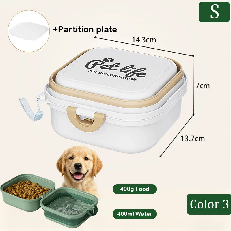 Foldable Travel Pet Food & Water Bowl