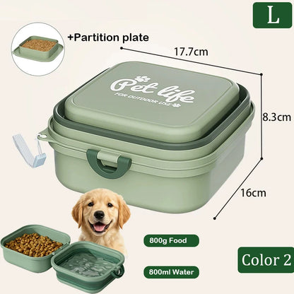 Foldable Travel Pet Food & Water Bowl