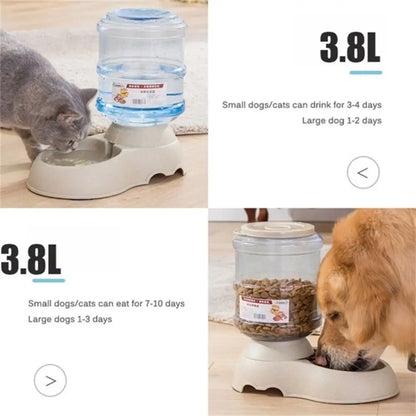 3.8L Automatic Pet Food & Water Dispenser
