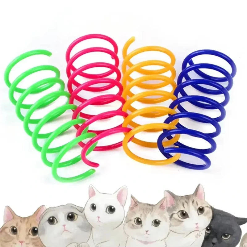Colorful Cat Spring Toy Set